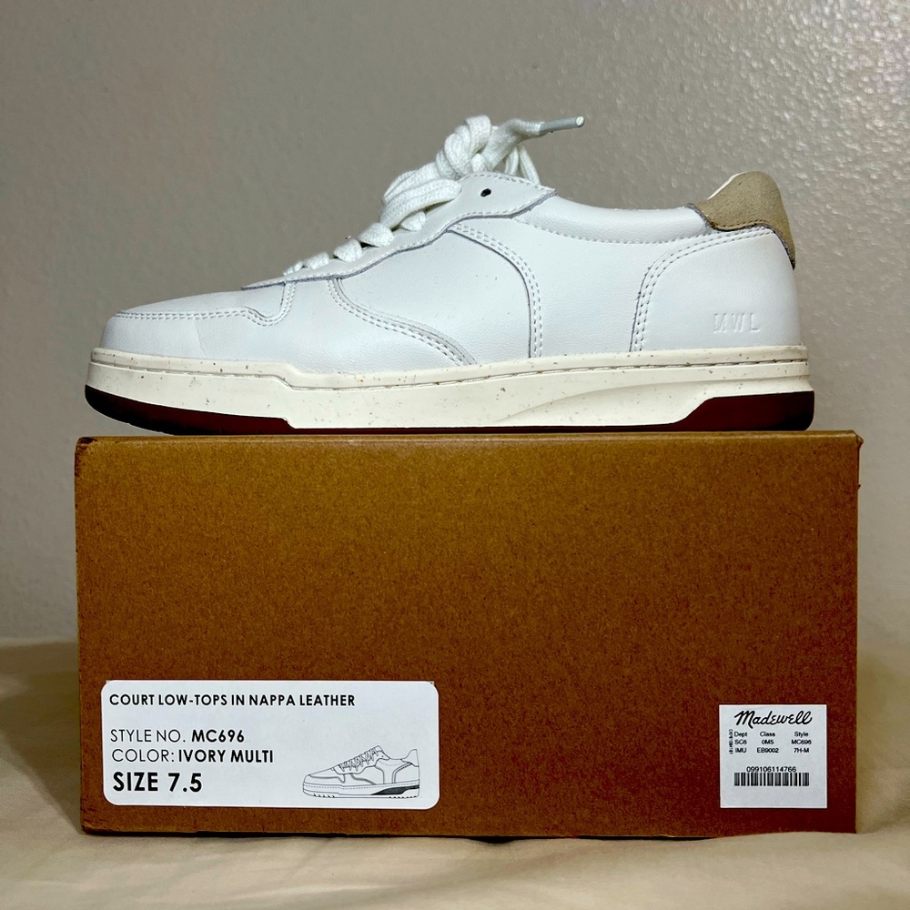 Madewell Court Sneakers in White Leather